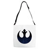 rebel logo with space pattern Adjustable Strap Totes