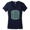 i love my beared husband Women's V-Neck T-Shirt