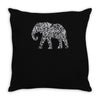 elephant filled pattern cool Throw Pillow