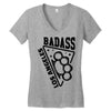 badass la Women's V-Neck T-Shirt