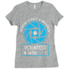 aperture science volunteer Ladies Fitted T-Shirt