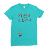 Muggle On Board Floral Ladies Fitted T-Shirt