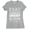 Born In January Ladies Fitted T-Shirt