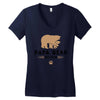 papa bear Women's V-Neck T-Shirt