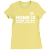 home is where the wifi funny Ladies Fitted T-Shirt