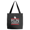 run away rabbit Tote Bags