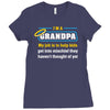 mischief with grandpa Ladies Fitted T-Shirt