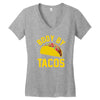 body by tacos funny Women's V-Neck T-Shirt