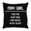 May Girl Throw Pillow