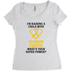I'm Raising A Child With Childhood Cancer What's Your Super Power Women's Triblend Scoop T-shirt