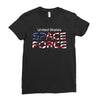 United States Space Force American Flag Ladies Fitted T-Shirt
