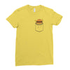 Pocket Burger Ladies Fitted T-Shirt