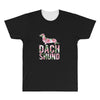 dachshund floral All Over Men's T-shirt
