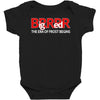 big red brrr - frost football Baby Bodysuit