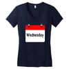 title of day of the week wednesday day of the week Women's V-Neck T-Shirt