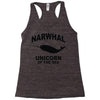 narwhal whale Racerback Tank