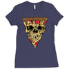 pizza skull Ladies Fitted T-Shirt