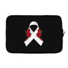 lung cancer white ribbon Laptop sleeve