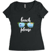 Beach Please Women's Triblend Scoop T-shirt
