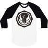 white and black 3/4 Sleeve Shirt