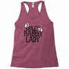 crazy rabbit lady Racerback Tank