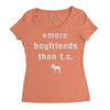 more boyfriends than ts Women's Triblend Scoop T-shirt