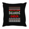 santa only comes once a year grandpa is always here to cheer Throw Pillow