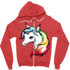 rainbow unicorn Zipper Hoodie