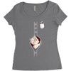 Peek a Boo with Pocket Baby Boy Women's Triblend Scoop T-shirt