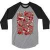 rood en wit 3/4 Sleeve Shirt