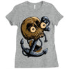 skull anchor Ladies Fitted T-Shirt
