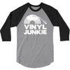 vinyl junkie white logo 3/4 Sleeve Shirt