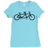 bike tandem Ladies Fitted T-Shirt