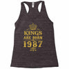 kings are born in 1987 Racerback Tank