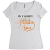 my favorite season is pumpkin spice Women's Triblend Scoop T-shirt