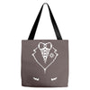 pixel tuxedo Tote Bags