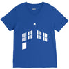blue boxes V-Neck Tee