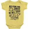 As For Me And My House We Will Serve The Lord Baby Onesie