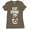 eat drink and b Ladies Fitted T-Shirt