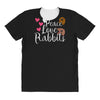 peace love rabbits All Over Women's T-shirt