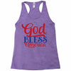 god bless america Racerback Tank
