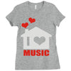 new i love house Ladies Fitted T-Shirt
