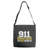 911 dispatcher heroes Adjustable Strap Totes