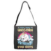 I Wish I Were a Unicorn So I Could Stab Idiots with My Head Adjustable Strap Totes