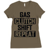 gas clutch shift repeat Ladies Fitted T-Shirt