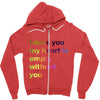 I miss you my heart is empaty wİthout you (2) Zipper Hoodie
