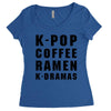 k pop coffee ramen k dramas Women's Triblend Scoop T-shirt