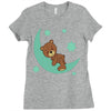 brown sleep Ladies Fitted T-Shirt
