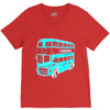 london double decker bus V-Neck Tee