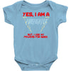 yes i am a firefighter Baby Onesie